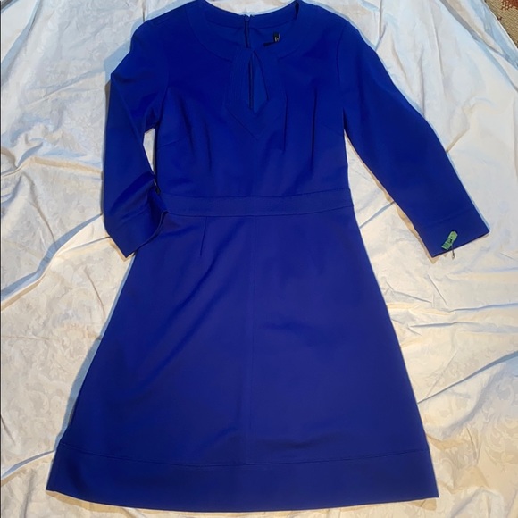 Laundry Royal Blue Keyhole Dress 4 - Picture 3 of 8